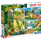 Puzzle 3x48 pçs - Gigantosaurus 1