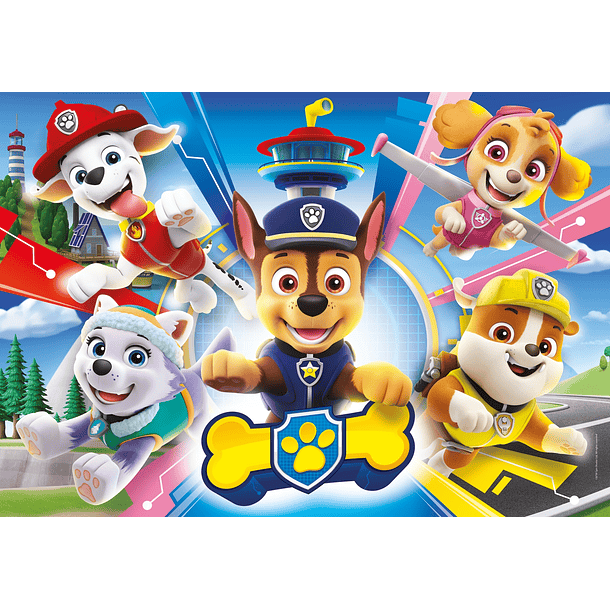 Puzzle 104 pçs - Patrulha Pata 1 2