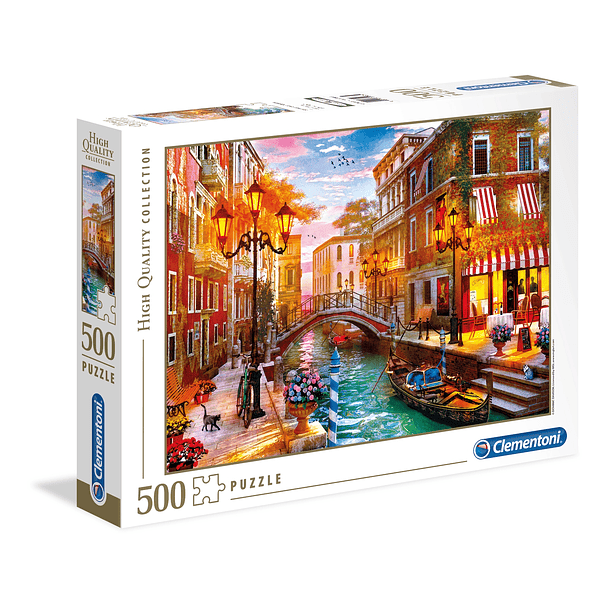 Puzzle 500 pçs - Anoitecer em Veneza 1
