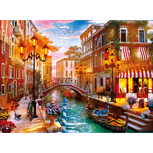 Puzzle 500 pçs - Anoitecer em Veneza 2