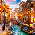 Puzzle 500 pçs - Anoitecer em Veneza 2