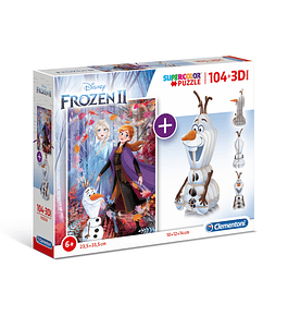 Puzzle 104 pçs + 3D Model - Frozen II