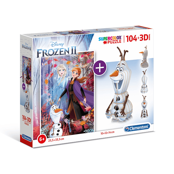 Puzzle 104 pçs + 3D Model - Frozen II 1