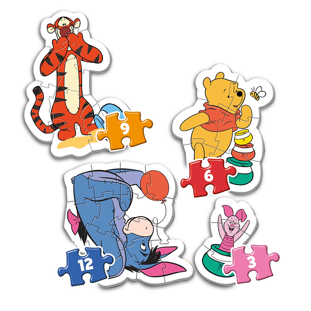 Puzzle 3+6+9+12 pçs - Winnie The Pooh 2