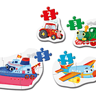 Puzzle 2+3+4+5 pçs - Meios de Transporte 2