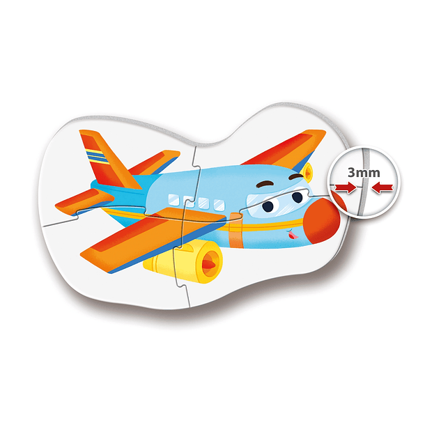 Puzzle 2+3+4+5 pçs - Meios de Transporte 3