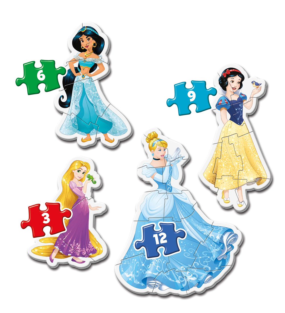 Puzzle 3+6+9+12 pçs - Disney Princess