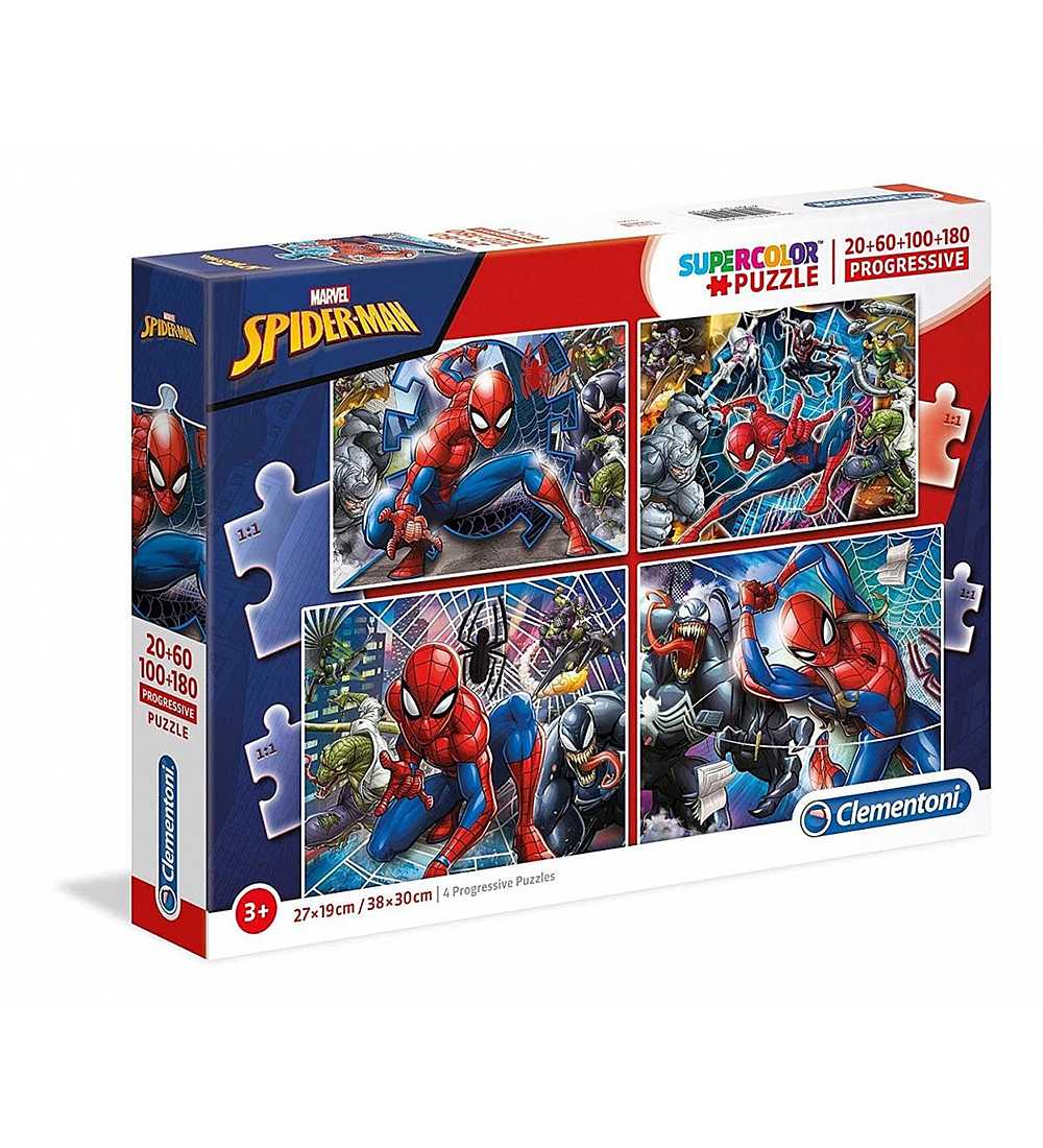 Puzzle 20+60+100+180 pçs - Spider-Man