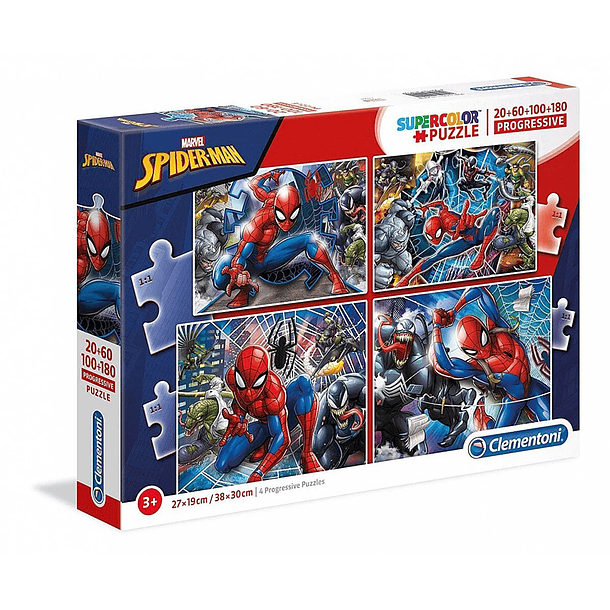 Puzzle 20+60+100+180 pçs - Spider-Man 1