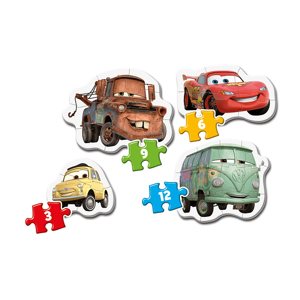Puzzle 3+6+9+12 pçs - Cars 2