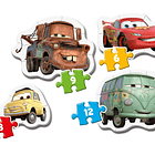 Puzzle 3+6+9+12 pçs - Cars 2