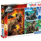 Puzzle 3x48 pçs - Jurassic World 1