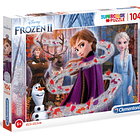 Puzzle Glitter 104 pçs - Frozen II 1