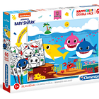 Puzzle Double Face 60 pçs - Baby Shark 1