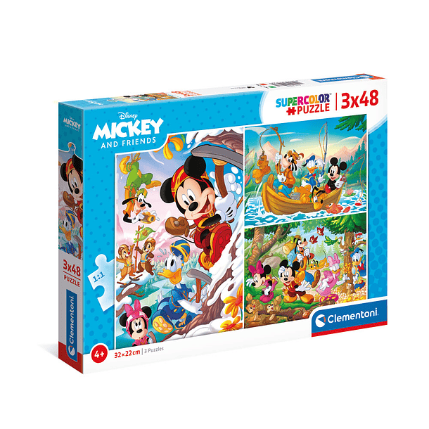 Puzzle 3x48 pçs - Mickey Mouse 1