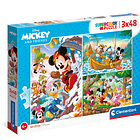 Puzzle 3x48 pçs - Mickey Mouse 1