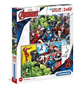 Puzzle 2x60 pçs - Avengers