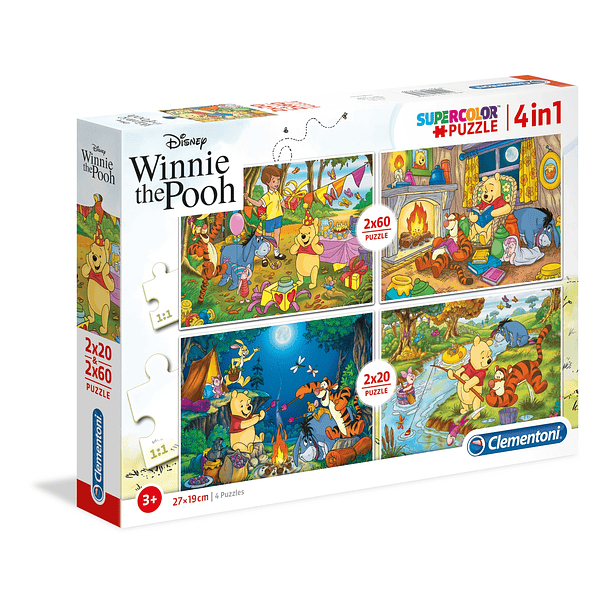 Puzzle 2x20 + 2x60 pçs - Winnie the Pooh 1