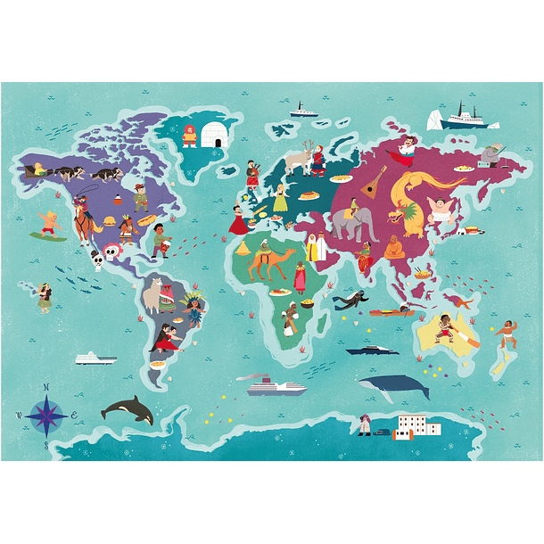 Puzzle 250 pçs - Customs & Traditions in the World 2