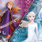 Puzzle Glitter 104 pçs - Anna e Elsa 2