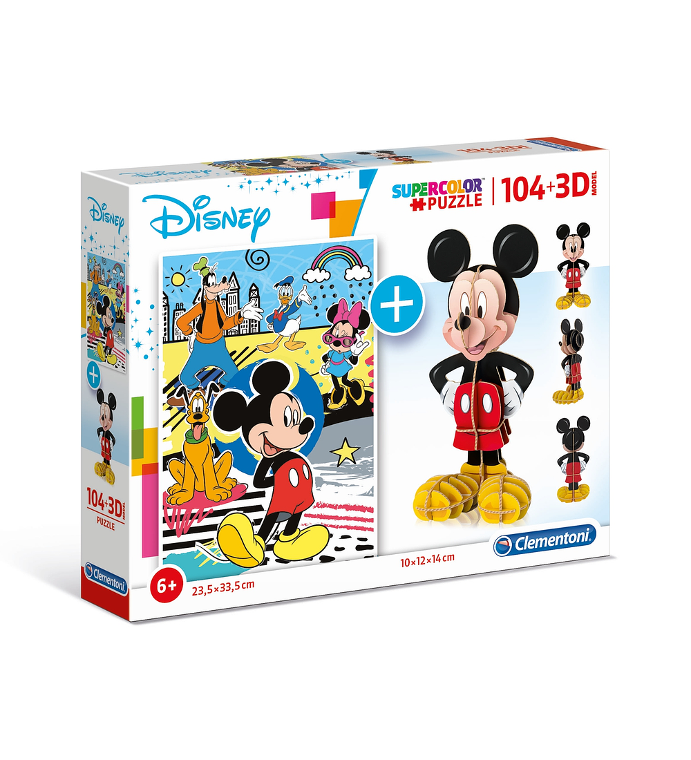 Puzzle 104 pçs + 3D Model - Mickey Mouse