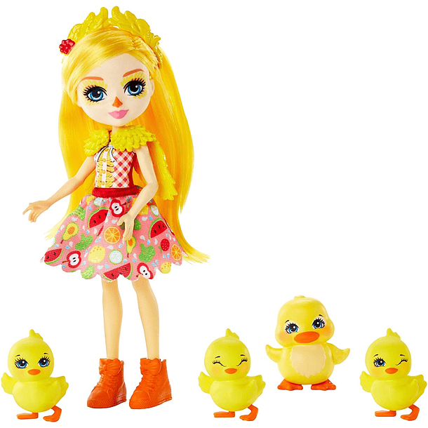 Boneca com Animais - Dinah Duck, Slosh, Corn, Butter & Banana 