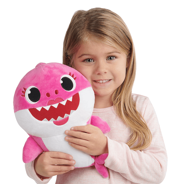 Baby Shark - Peluche Médio Musical Rosa 3