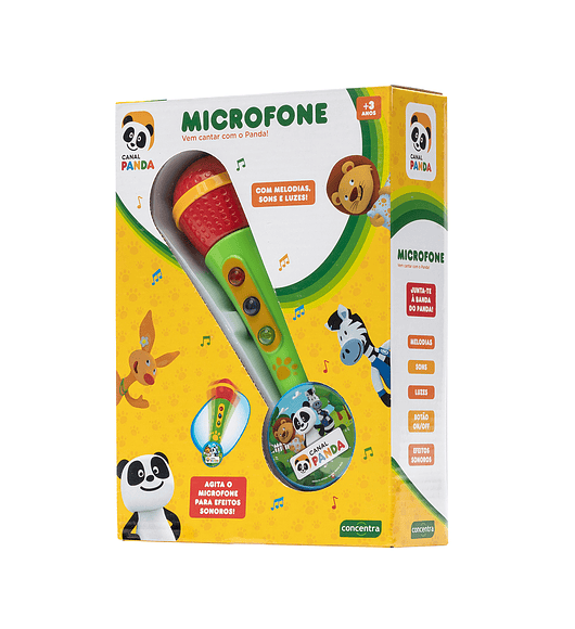 Microfone Pequeno Musical do Panda | Loja de Brinquedos - Cubos Luminosos