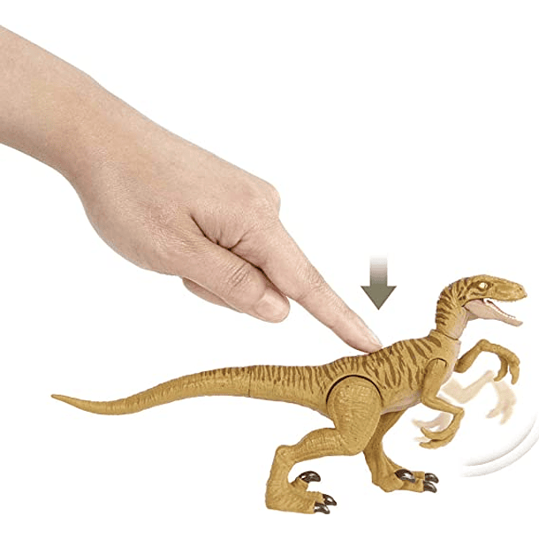Dino de Ataque Selvagem - Velociraptor Castanho 3