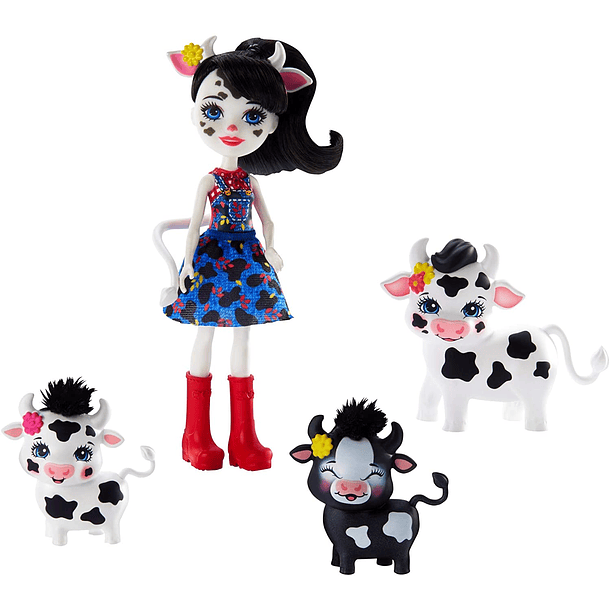 Boneca com Animais - Cambrie Cow, Ricotta, Mac & Cheese 