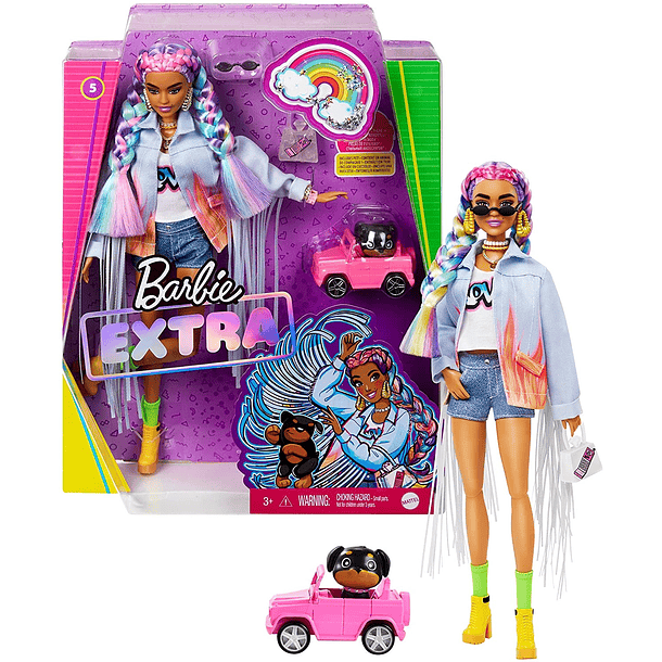 Barbie Extra - Long-Fringe Denim Jacket 