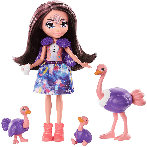 Boneca com Animais - Ofelia Ostrich 