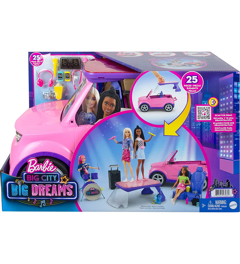 Barbie Big Dreams - Carro Musical | Loja de Brinquedos - Cubos Luminosos
