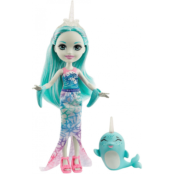 Boneca com Amigo - Naddie Narwhal & Sword 