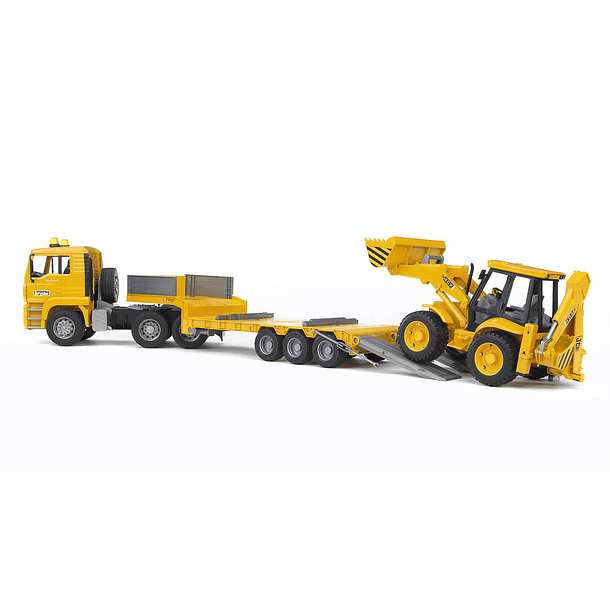 Camião MAN TGA Reboque com Retroescavadora JCB 2