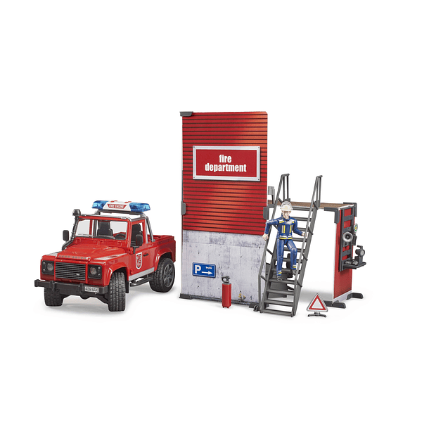 Quartel de bombeiros com Land Rover Defender 1