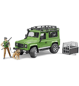 Land Rover Defender com Caçador e Cão