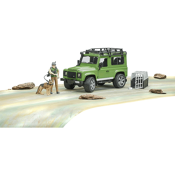 Land Rover Defender com Caçador e Cão 4