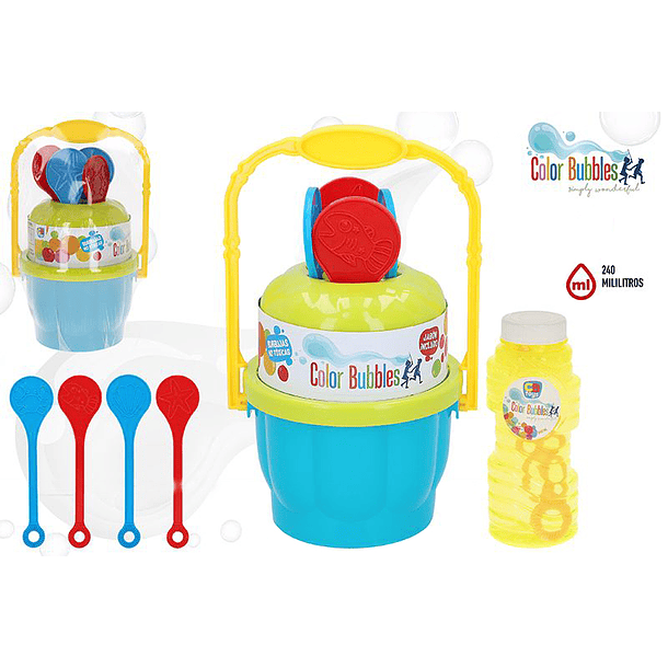 Color Bubbles - Balde de Bolas de Sabão 