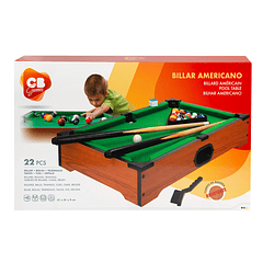 Mesa de Bilhar Americano de Madeira