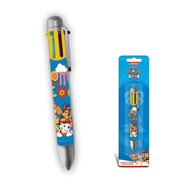 Patrulha Pata - Esferográfica de 6 cores 