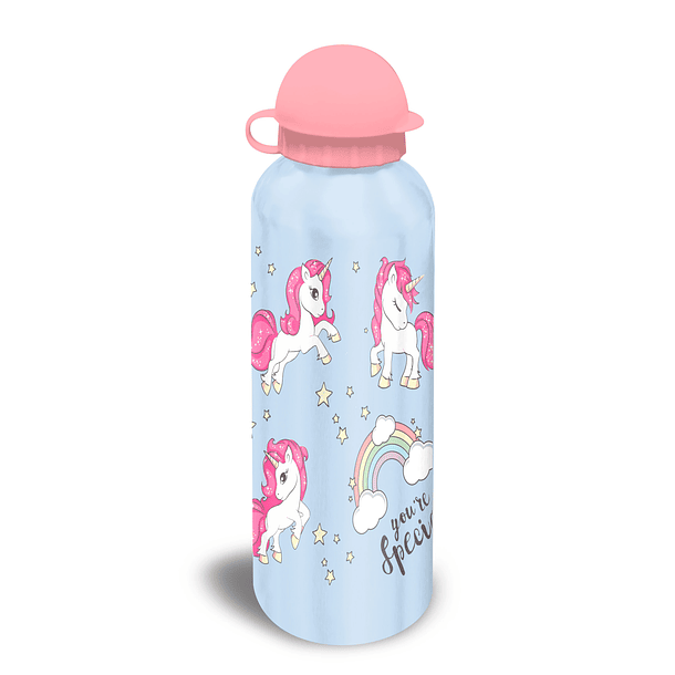 Unicórnio - Garrafa de Água Azul 