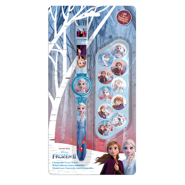 Frozen II - Relógio Digital com 10 Capas 