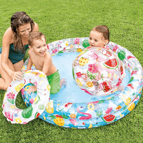 Piscina de Frutos com Bola e Boia 3