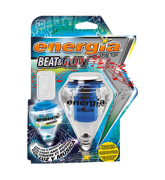 Pião Energia Beat & Glow - Azul