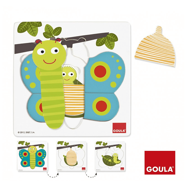 Puzzle 3 Níveis Borboleta 