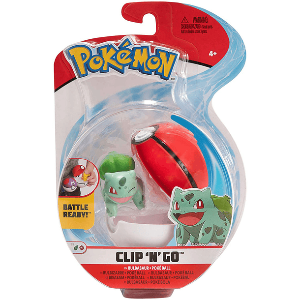 Clip N Go - Bulbasaur + Poké Ball 