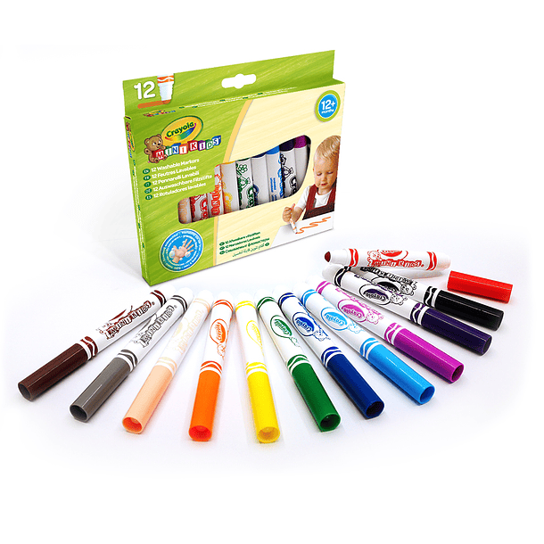 Crayola - 12 Marcadores Cores Lavável 