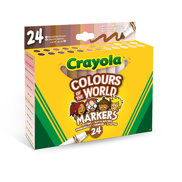 Crayola - 24 Marcadores Grossos Lavável 