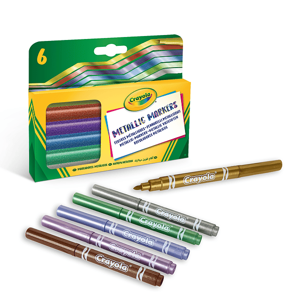Crayola - 6 Marcadores Metálicos 